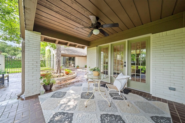 14119 Kiamesha Ct, Houston, TX 77069 - view of patio featuring ceiling fan
