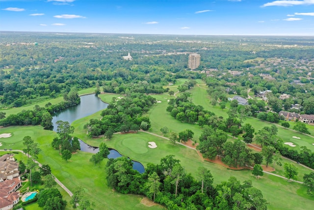 14119 Kiamesha Ct, Houston, TX 77069 - aerial view of property and surrounding area featuring a large body of water and a golf club