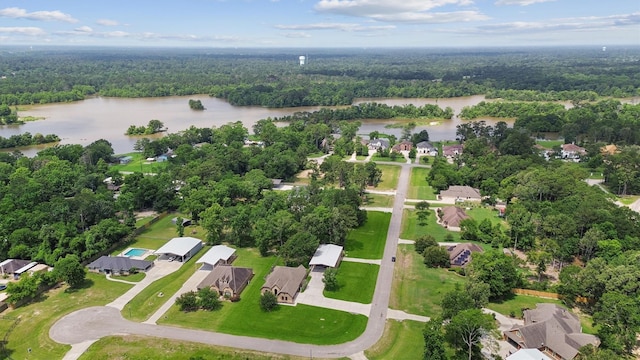 28411 Calaveras Creek Ct, Houston, TX 77336 - drone / aerial view of a heavily wooded area and a nearby body of water