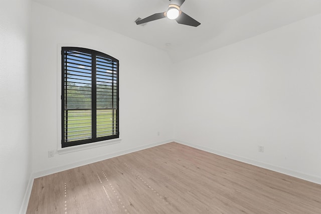 28411 Calaveras Creek Ct, Houston, TX 77336 - spare room featuring wood finished floors, baseboards, and a ceiling fan