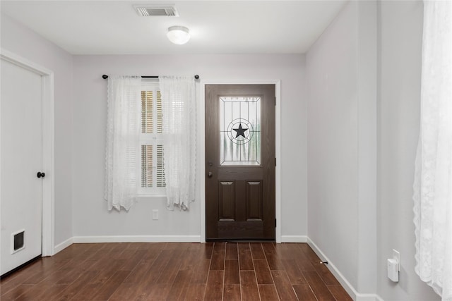 2639 Cypress Island Dr, Houston, TX 77073 - entrance foyer with dark wood-style flooring and baseboards