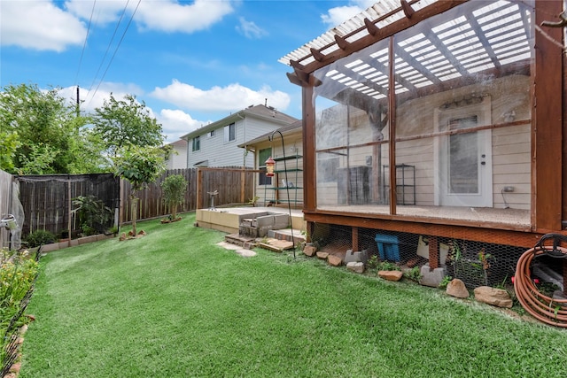 2639 Cypress Island Dr, Houston, TX 77073 - view of yard with a deck