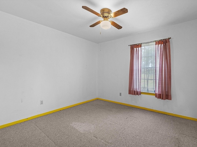 21326 Four Oaks Dr, Houston, TX 77073 - empty room featuring baseboards, carpet flooring, and a ceiling fan