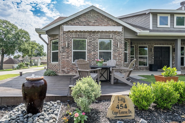 454 Cape Conroe Dr, Montgomery, TX 77356 - view of wooden terrace