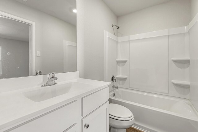 8223 Blooming Meadow Ln, Houston, TX 77016 - full bathroom featuring vanity, toilet, and shower / bathtub combination