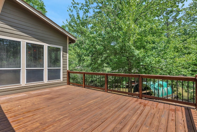 81 Baron Dr, Coldspring, TX 77331 - view of wooden terrace
