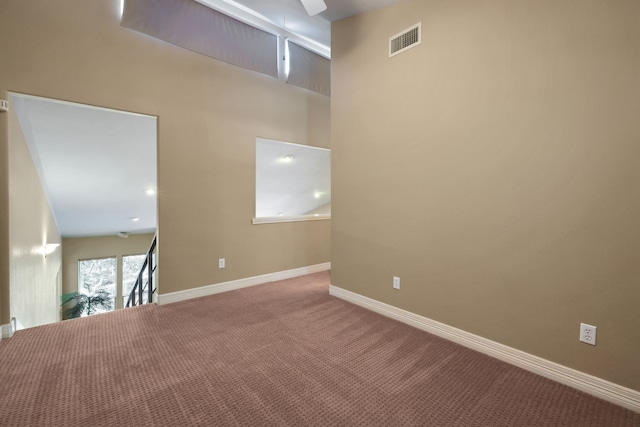 81 Baron Dr, Coldspring, TX 77331 - carpeted empty room featuring baseboards and a ceiling fan