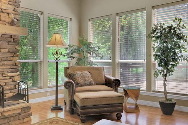 81 Baron Dr, Coldspring, TX 77331 - sitting room with baseboards and wood finished floors