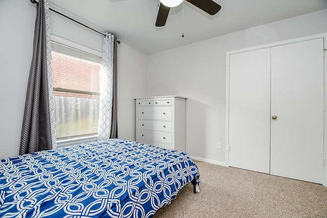 2739 Mustang Hill Ln, Katy, TX 77449 - bedroom with carpet and a ceiling fan