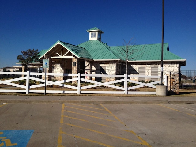 2739 Mustang Hill Ln, Katy, TX 77449 - view of property with a fenced front yard and uncovered parking