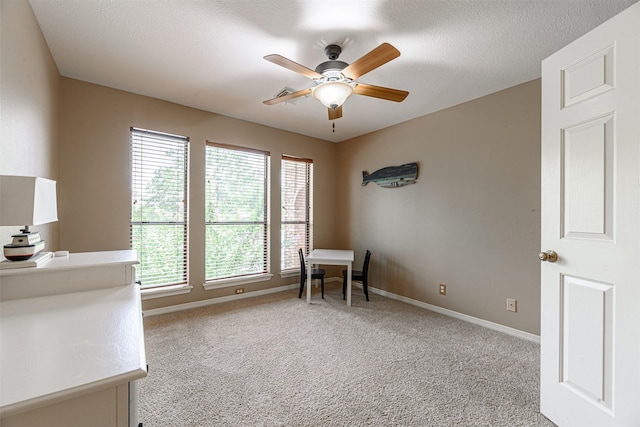 5415 Winding Ridge Dr, Spring, TX 77379 - office space featuring a ceiling fan, baseboards, and carpet floors