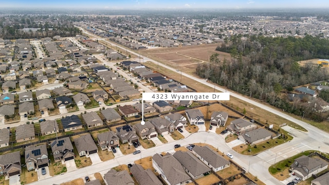 4323 Wyanngate Dr, Spring, TX 77373 - aerial view of property and surrounding area featuring nearby suburban area