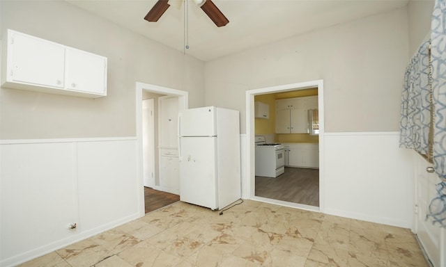 4915 Walker St, Houston, TX 77023 - empty room with a wainscoted wall and a ceiling fan