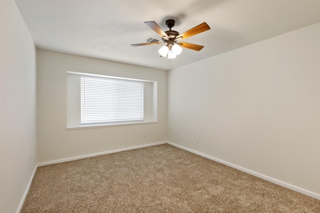 2801 Pickerton Dr, Deer Park, TX 77536 - empty room with carpet floors, baseboards, and a ceiling fan