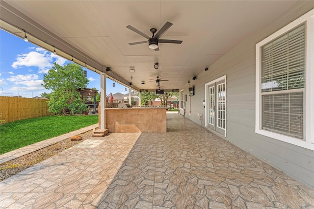 16503 Timberidge Ct, Cypress, TX 77429 - view of patio / terrace with ceiling fan