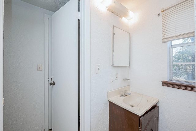 31002 Misty Meadow Dr, Magnolia, TX 77354 - bathroom with vanity and a textured wall