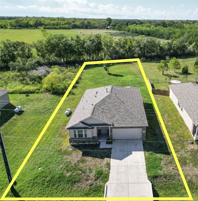 6502 Blimp Base Blvd, Hitchcock, TX 77563 - view from above of property with property boundaries highlighted