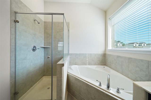 6502 Blimp Base Blvd, Hitchcock, TX 77563 - full bath featuring a garden tub and a shower stall