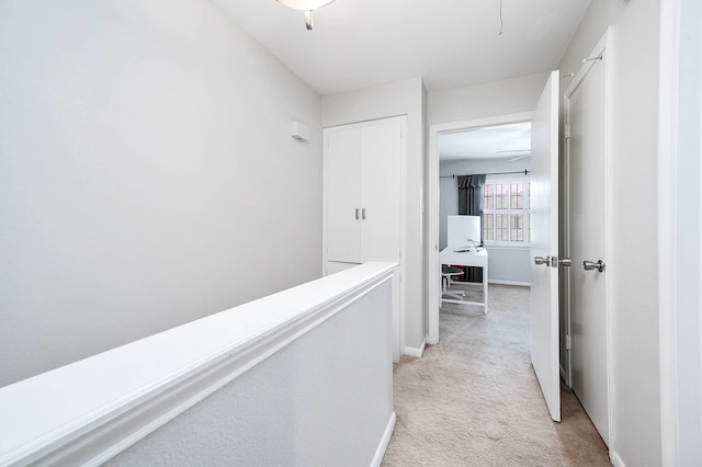 2011 Winrock Blvd Unit 172, Houston, TX 77057 - hall with light colored carpet, an office area, and baseboards