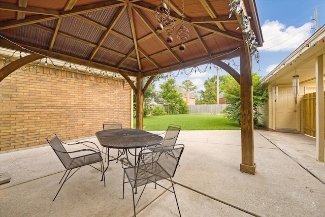 42 Stalybridge St, Sugar Land, TX 77479 - view of patio featuring a gazebo and outdoor dining space