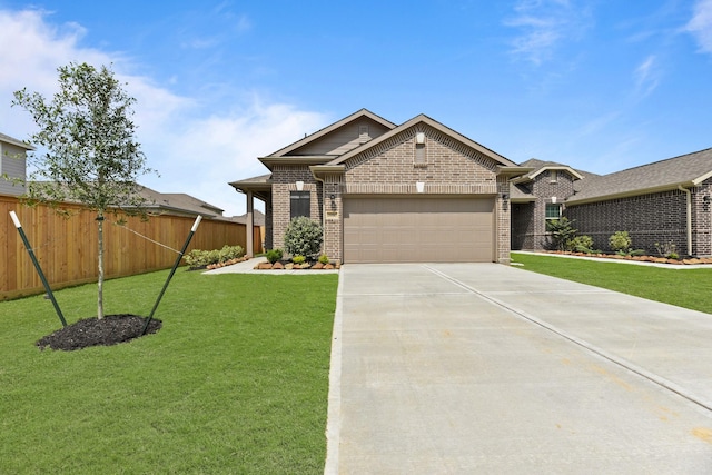 18810 Lucas Michael Way, New Caney, TX 77357 - ranch-style home featuring brick siding, a garage, and driveway