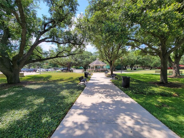 4900 Willow St, Bellaire, TX 77401 - view of community featuring a gazebo and a lawn