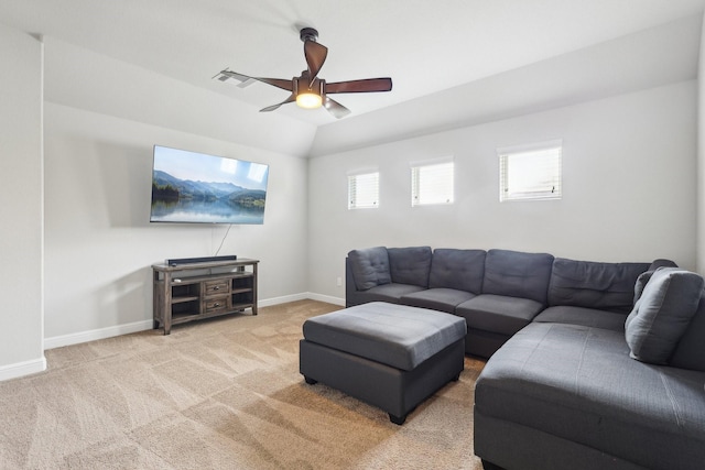 3403 Majestic Pine Ln, Rosenberg, TX 77471 - carpeted living area featuring a ceiling fan and baseboards