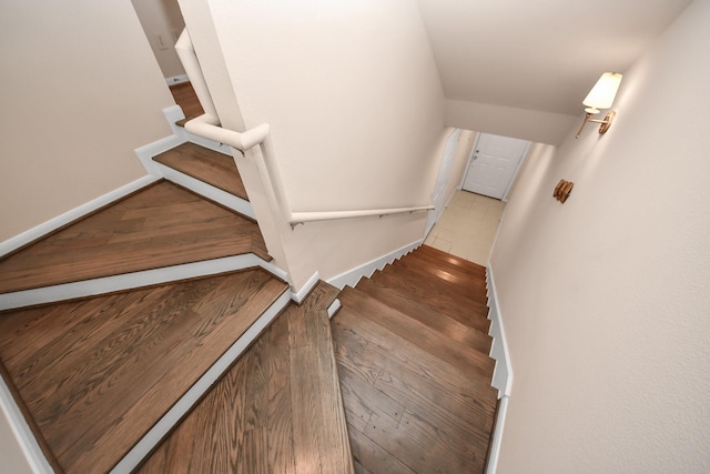 3001 Murworth Dr Unit 103, Houston, TX 77025 - staircase featuring wood finished floors and baseboards