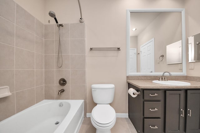 3001 Murworth Dr Unit 103, Houston, TX 77025 - full bath with vanity, bathing tub / shower combination, toilet, tile patterned flooring, and baseboards