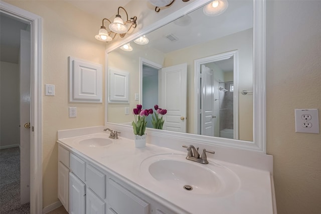 4515 Tremont Glen Ln, Katy, TX 77494 - full bathroom with double vanity and a shower