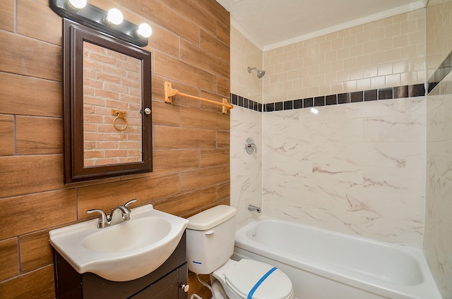 7373 Cook Rd, Houston, TX 77072 - full bathroom featuring vanity, toilet, and shower / washtub combination
