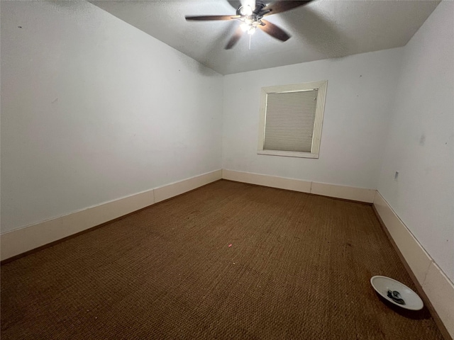 6402 Belarbor St, Houston, TX 77087 - carpeted empty room featuring ceiling fan and baseboards