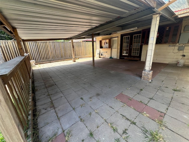 6402 Belarbor St, Houston, TX 77087 - view of patio featuring french doors