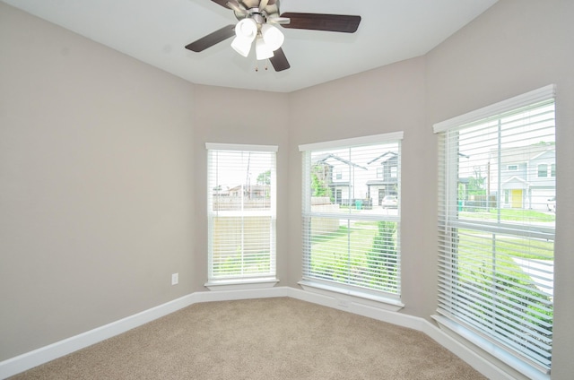 4215 Sterling St, Houston, TX 77051 - carpeted spare room with baseboards and a ceiling fan