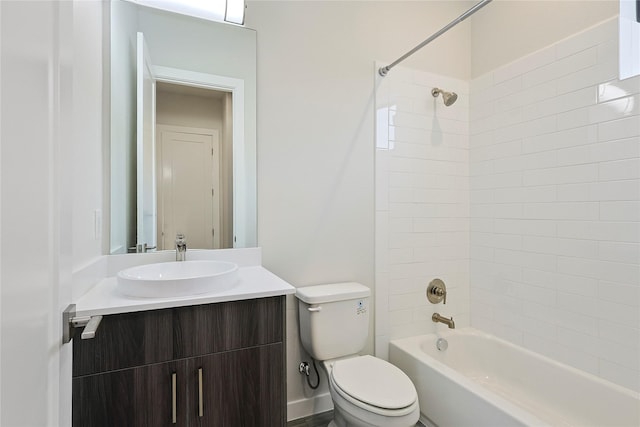 2317 Cleburne St, Houston, TX 77004 - bathroom featuring toilet, vanity, and shower / bathtub combination