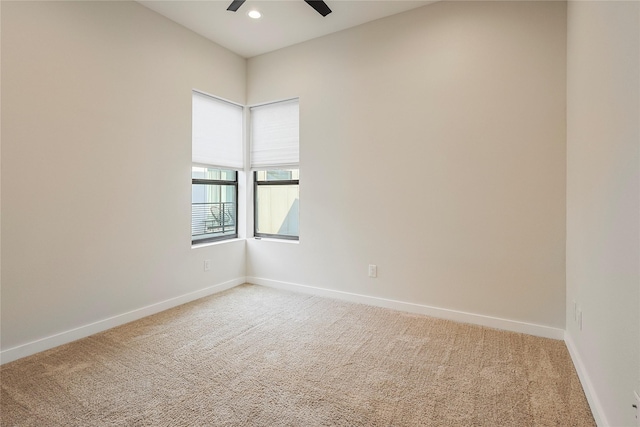 2317 Cleburne St, Houston, TX 77004 - empty room with carpet, a ceiling fan, baseboards, and recessed lighting
