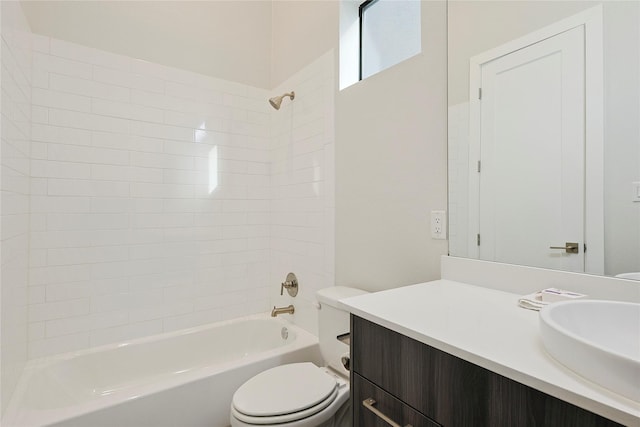 2317 Cleburne St, Houston, TX 77004 - bathroom featuring toilet, vanity, and shower / bath combination
