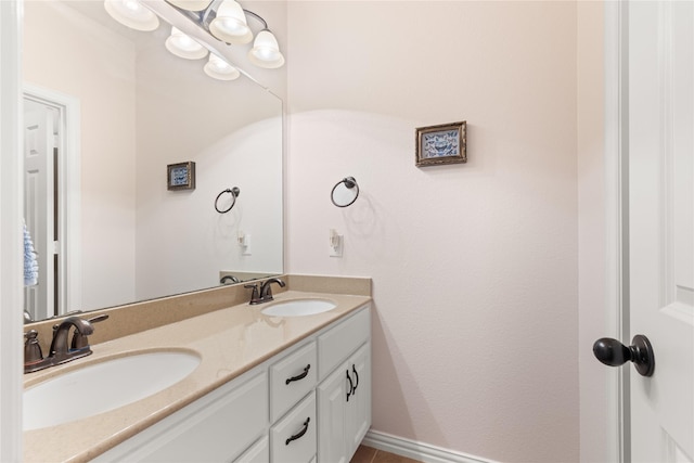 25019 Bahme Springs Ln, Porter, TX 77365 - full bath with double vanity and baseboards