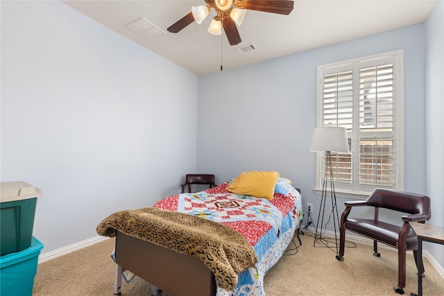 25019 Bahme Springs Ln, Porter, TX 77365 - carpeted bedroom featuring multiple windows, baseboards, and ceiling fan
