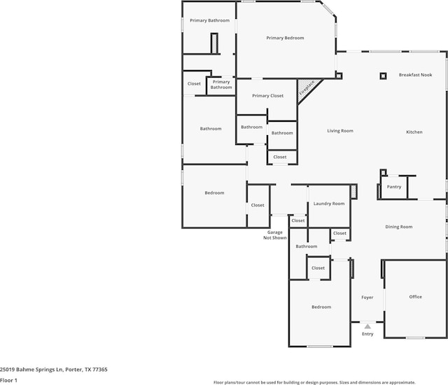 25019 Bahme Springs Ln, Porter, TX 77365 - floor plan / room layout