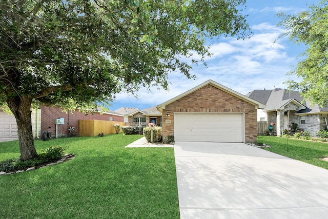 1805 Coronel St, Alvin, TX 77511 - single story home featuring concrete driveway, brick siding, and a garage