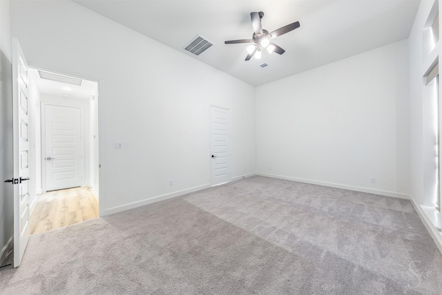4131 Creek Shore Ln, Fulshear, TX 77441 - carpeted spare room with ceiling fan, vaulted ceiling, and baseboards