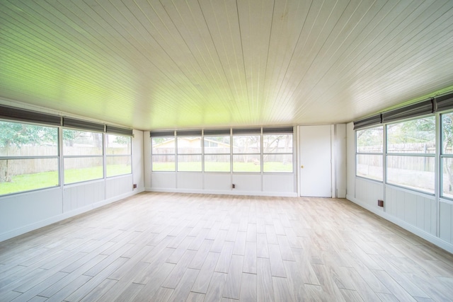 5229 W 43rd St, Houston, TX 77092 - unfurnished sunroom with wood finished floors and wooden ceiling