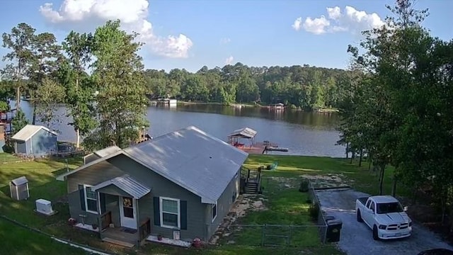 530 Sherwood Forest Dr W, Ivanhoe, TX 75979 - bird's eye view of a nearby body of water and a forest