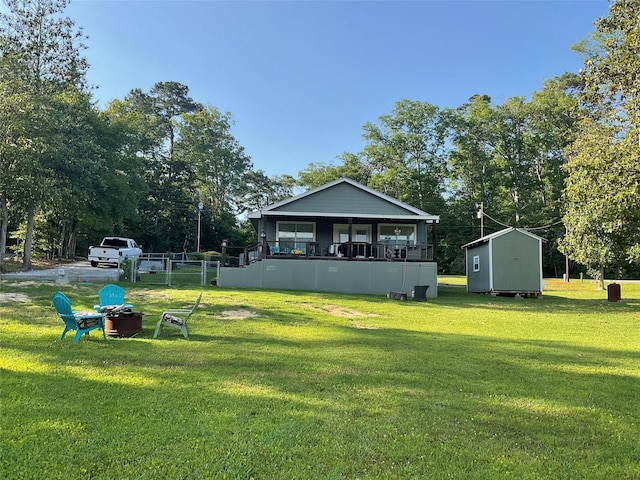 530 Sherwood Forest Dr W, Ivanhoe, TX 75979 - view of yard with view of scattered trees and an outdoor fire pit