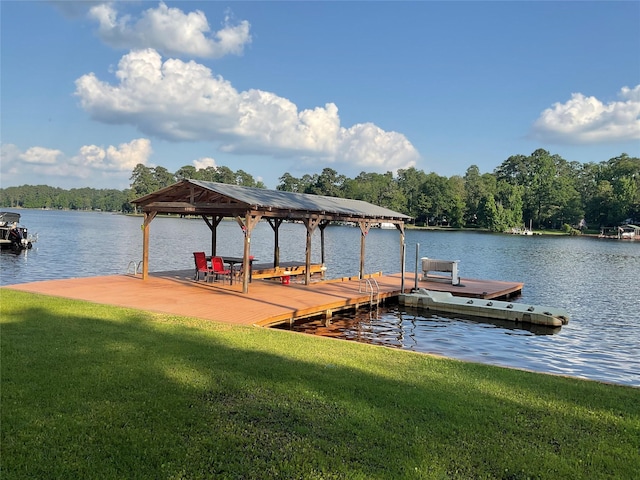 530 Sherwood Forest Dr W, Ivanhoe, TX 75979 - dock with a yard and a water view