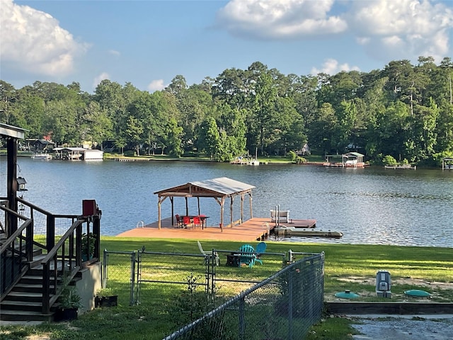 530 Sherwood Forest Dr W, Ivanhoe, TX 75979 - dock area featuring a water view