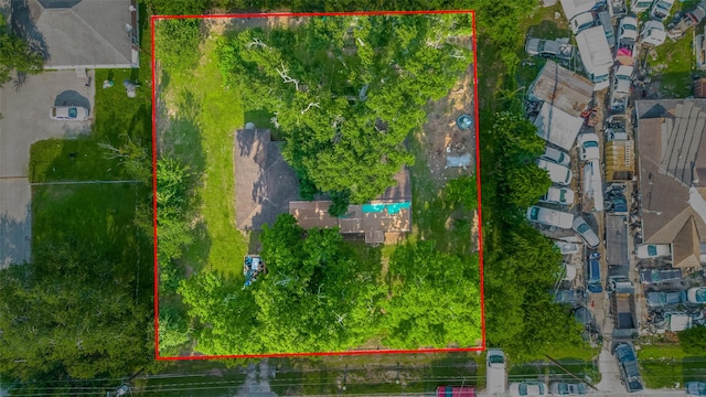 13326 Sundale Rd, Houston, TX 77038 - aerial view of residential area with property parcel outlined