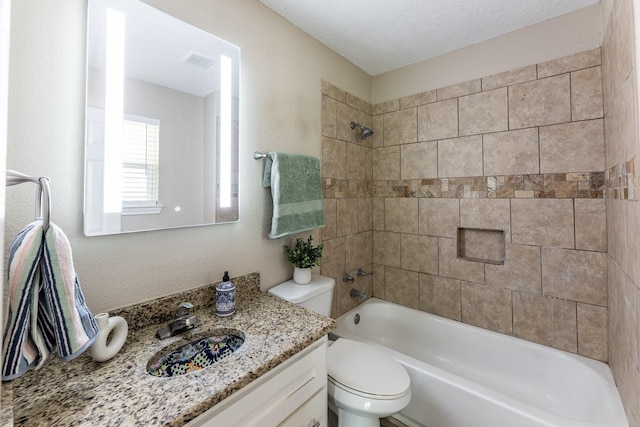 280 Crestmont St, Point Blank, TX 77364 - full bathroom featuring vanity, toilet, and tub / shower combination