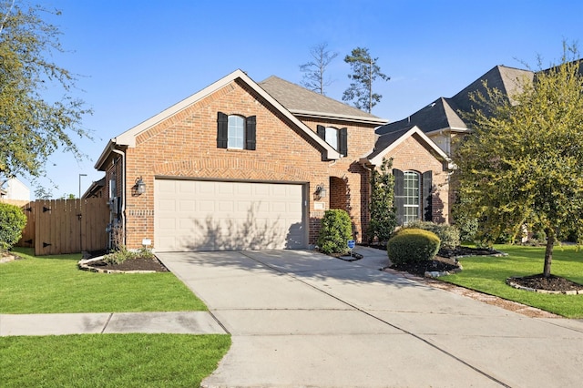 2807 Hadley Spgs, Spring, TX 77386 - traditional home featuring brick siding, driveway, a garage, and a gate